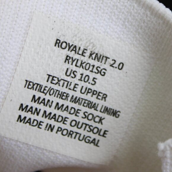 GREATS Men's The Royale Knit 2.0 Sneakers in Classics White & Navy Size 10.5 - Picture 7 of 7